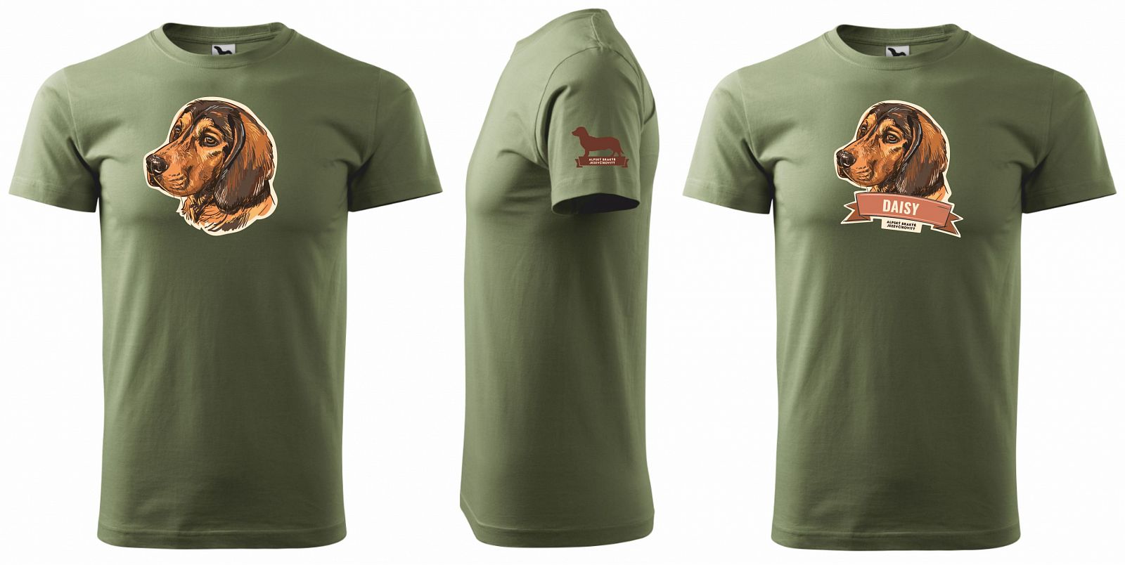 Pánské myslivecké tričko 129 PXT CREATIVE se psem khaki vel. XXXL - Obrázek Pánské myslivecké tričko 129 PXT CREATIVE se psem khaki vel. XXXL - Obrázek